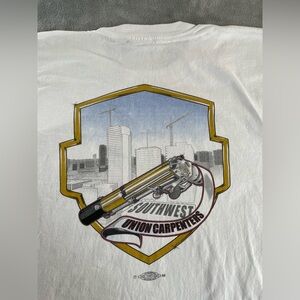 Southwest Union Carpenters Long Sleeve T Shirt Mens 2XL Made in USA Bayside